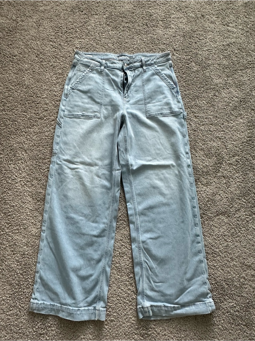 AE Dreamy Drape Stretch Super High-Waisted Baggy Wide-Leg Jean
